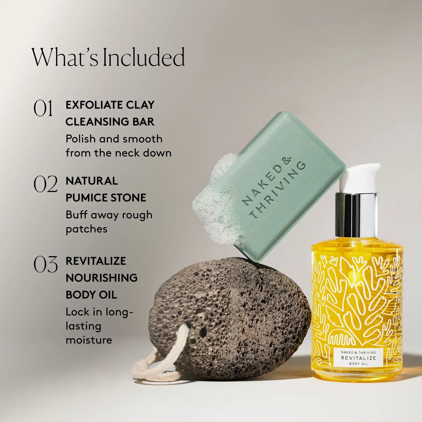 
                
                  Body Exfoliation Trio: 3-step body care routine for smooth skin
                
              