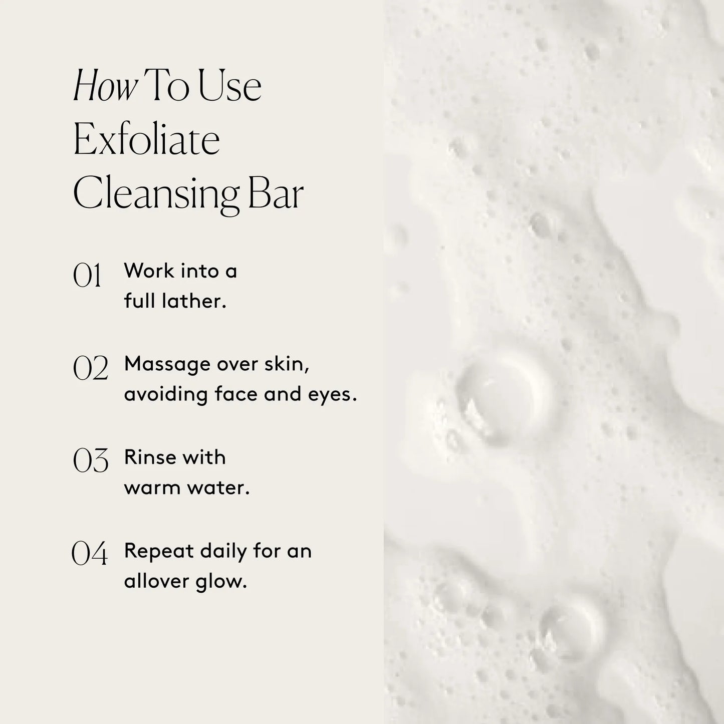 
                
                  Exfoliate Clay Cleansing Bar: Polish and smooth from the neck down
                
              