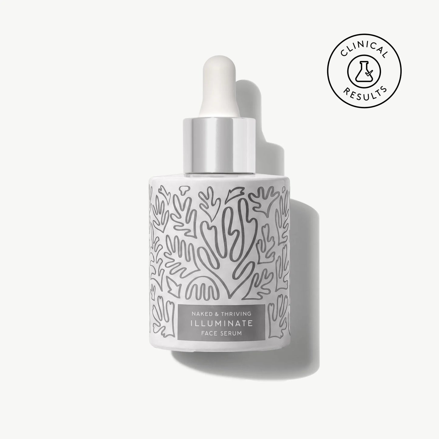 
                
                  A deluxe-size bottle of Naked & Thriving Illuminate BC+ Brightening Serum with a clinical results badge.

                
              