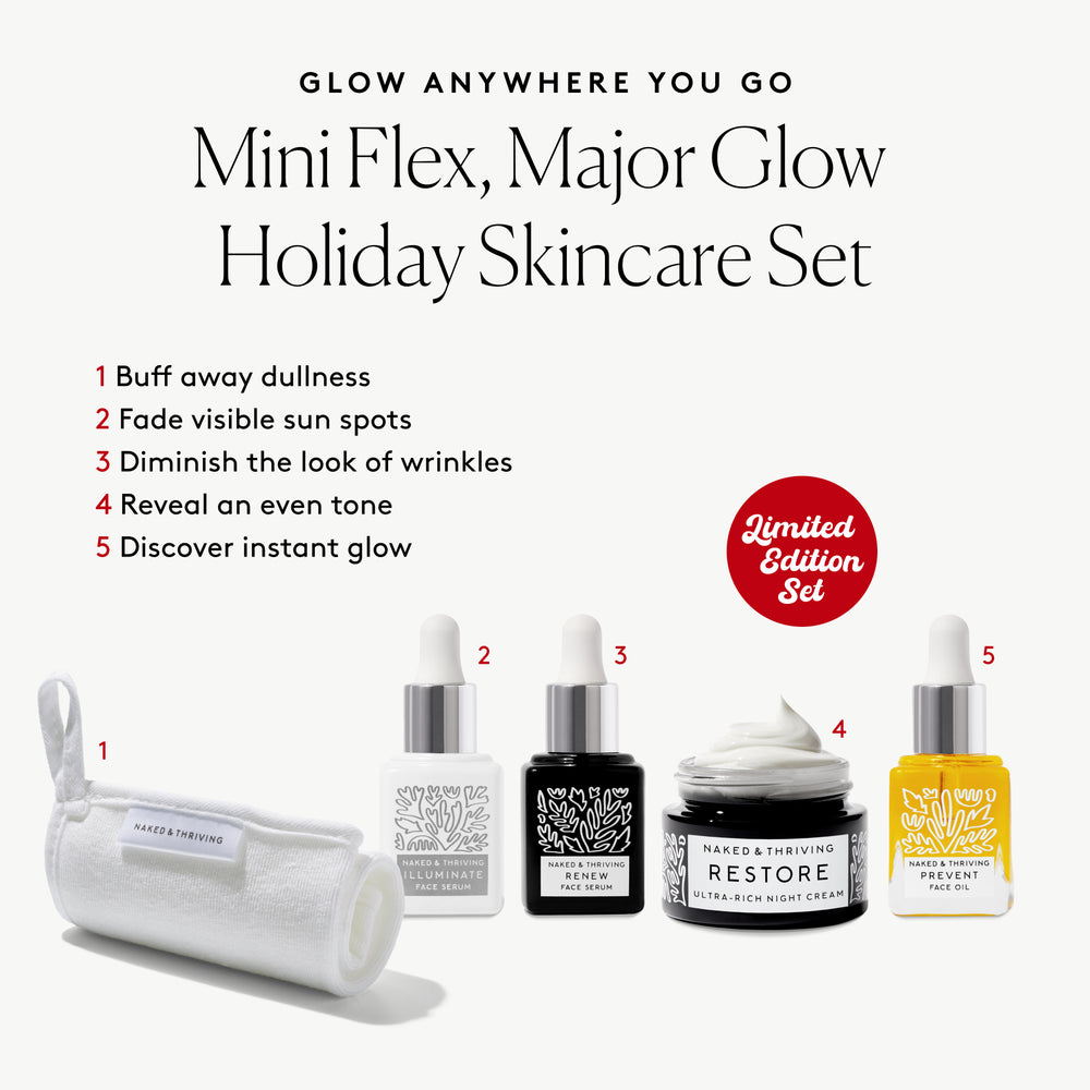 
                
                  Mini Flex, Major Glow Holiday Skincare Set: Look Refreshed
                
              