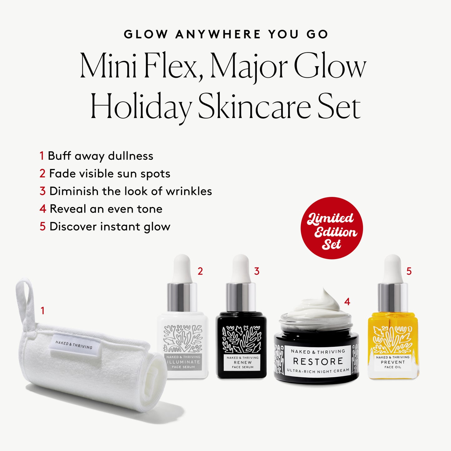 
                
                  Mini Flex, Major Glow Holiday Skincare Set: Look Refreshed
                
              