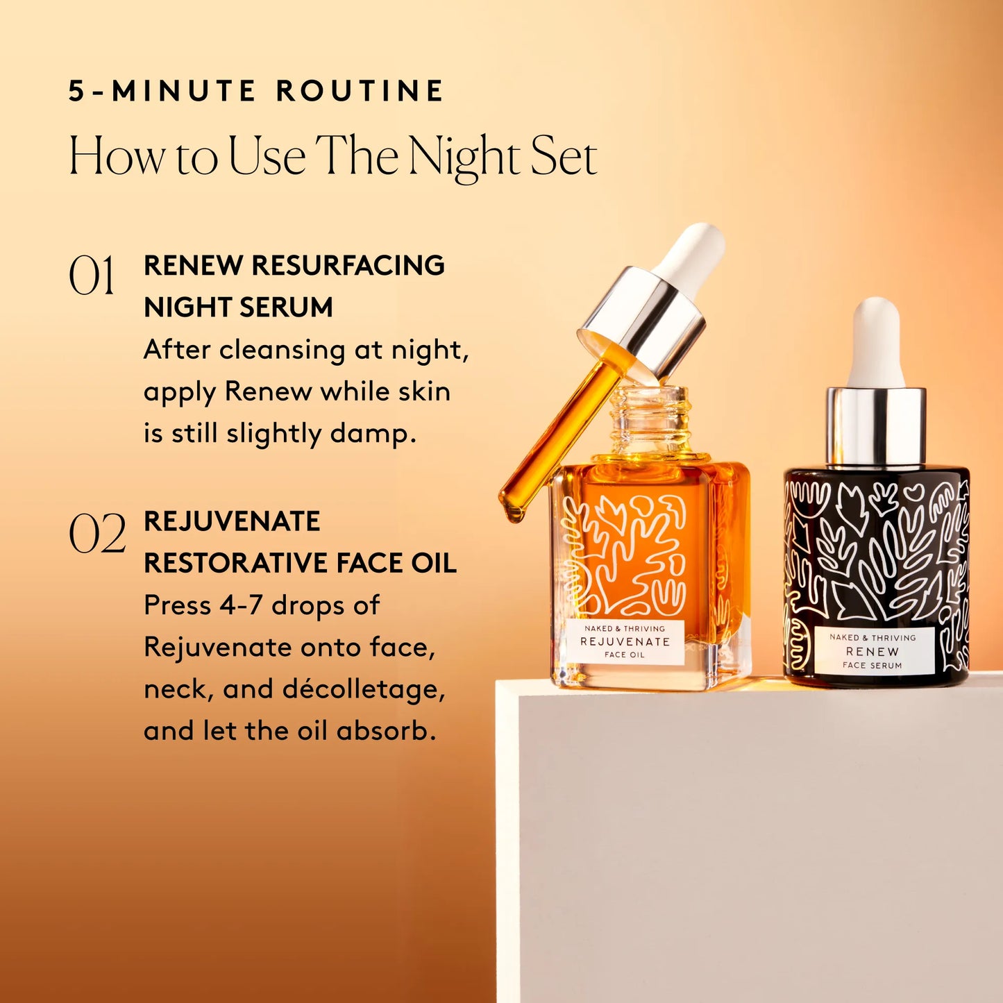 
                
                  Step-by-step 5-minute routine for The Night Set
                
              