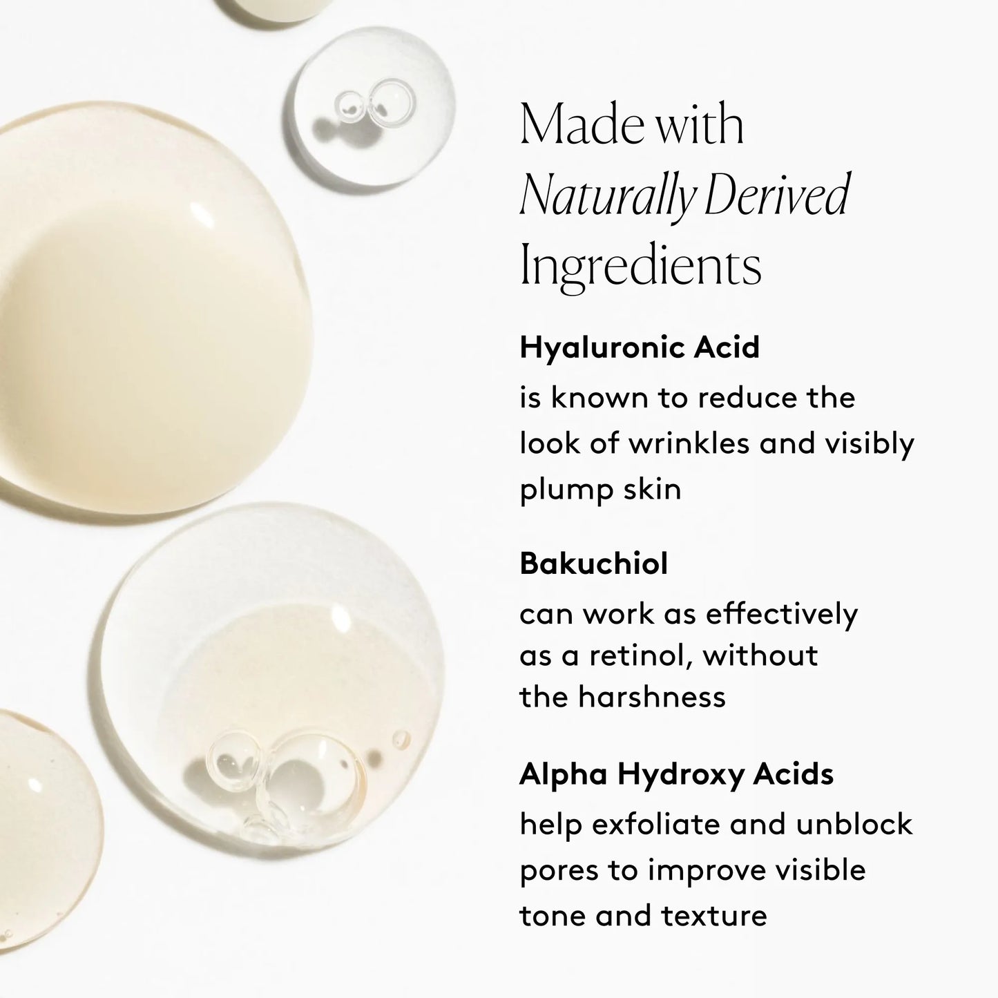 
                
                  Radiant Serum Set key ingredients graphic with Hyaluronic Acid, Bakuchiol, and Alpha Hydroxy Acids along product swatches
                
              