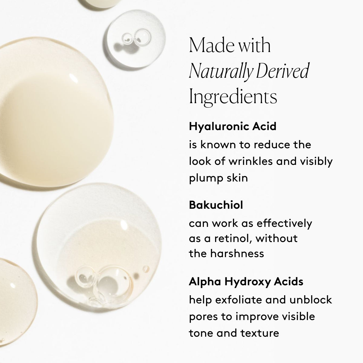 
                
                  Radiant Serum Set key ingredients graphic with Hyaluronic Acid, Bakuchiol, and Alpha Hydroxy Acids along product swatches
                
              