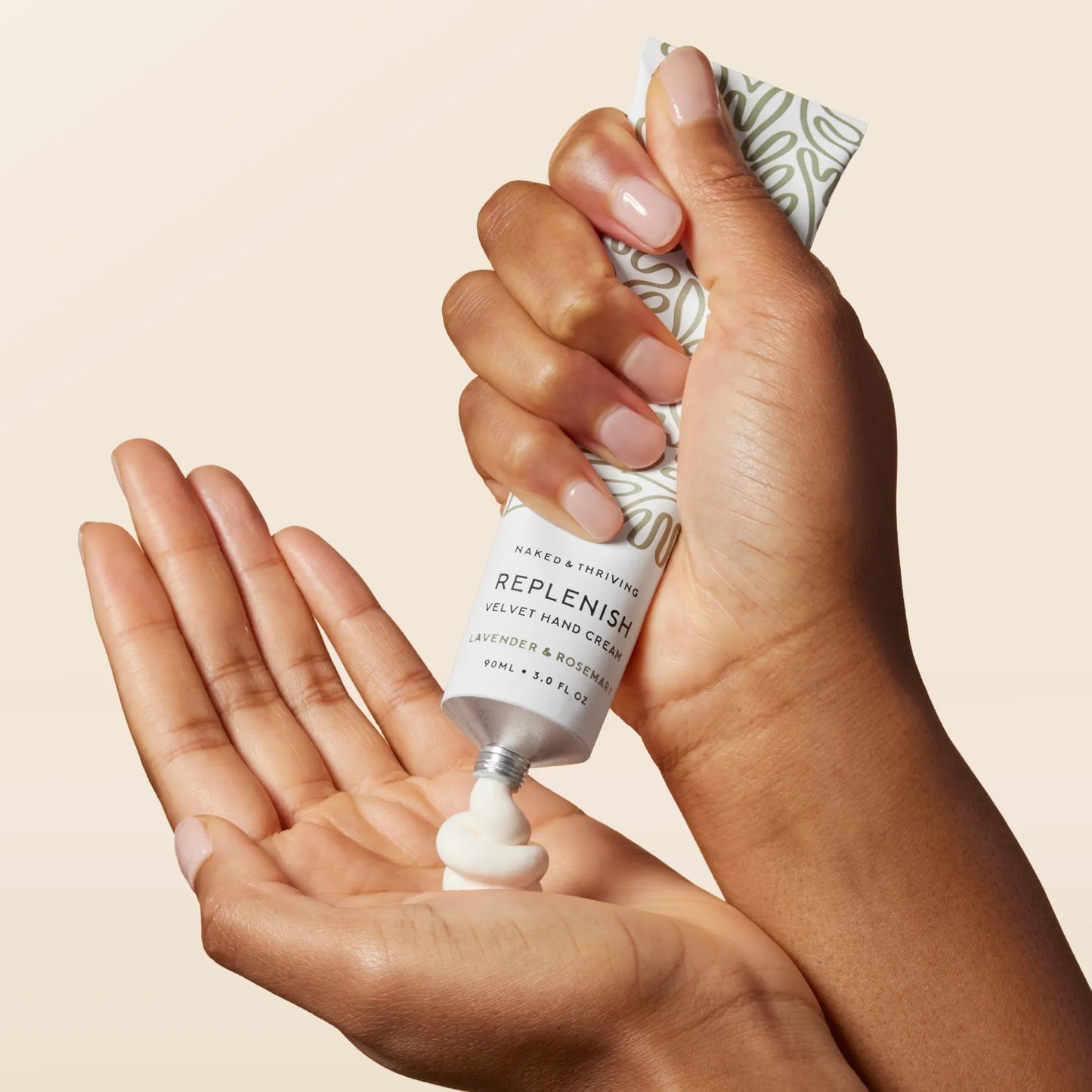 
                
                  Replenish Velvet Hand Cream: Moisture-rich comfort for dry hands
                
              
