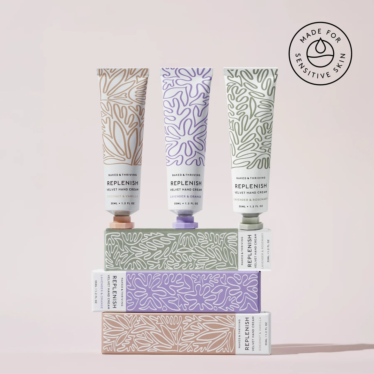 
                
                  Replenish Velvet Hand Cream: Moisture-rich comfort for dry hands
                
              
