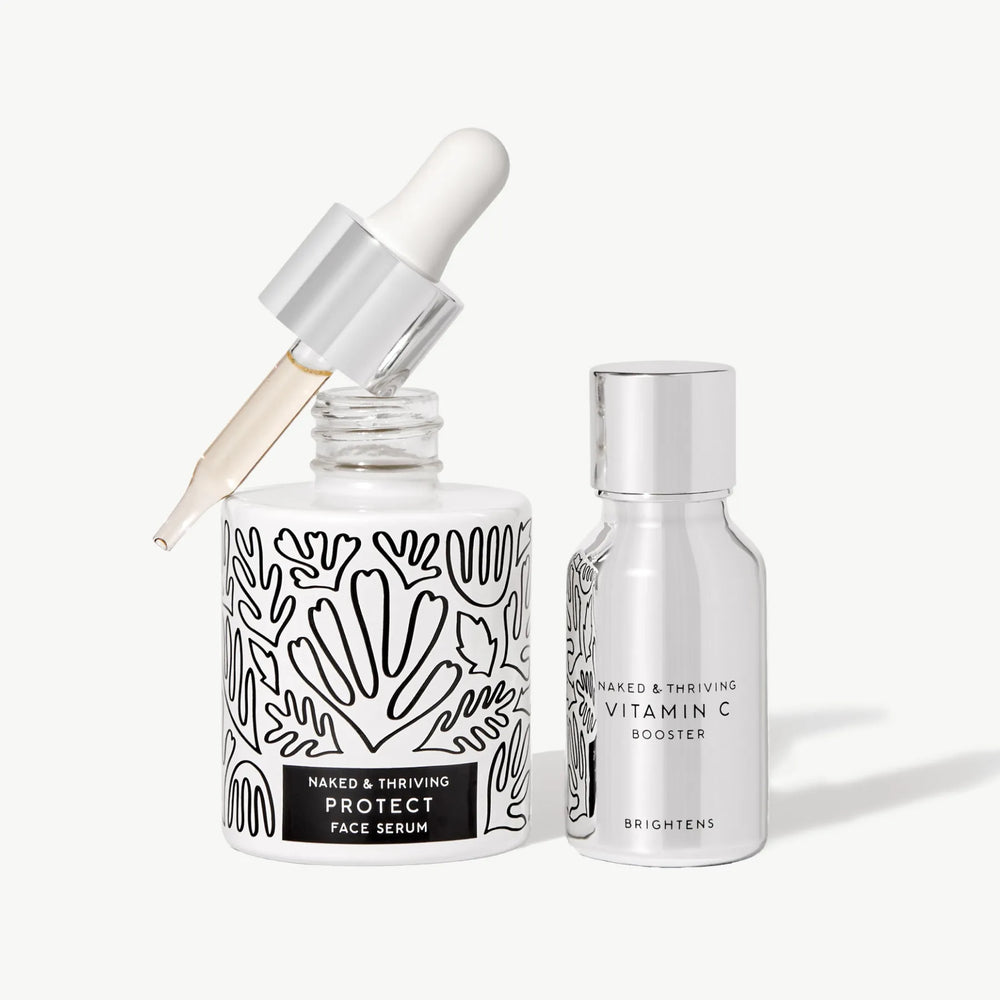 リクエスト 2点 まとめ商SKIN BOOSTER & WHITE SERUM Supercharged Serum Set: Protect, Vitamin C Booster – Naked