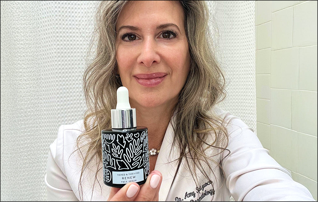 Dermatologist holding product