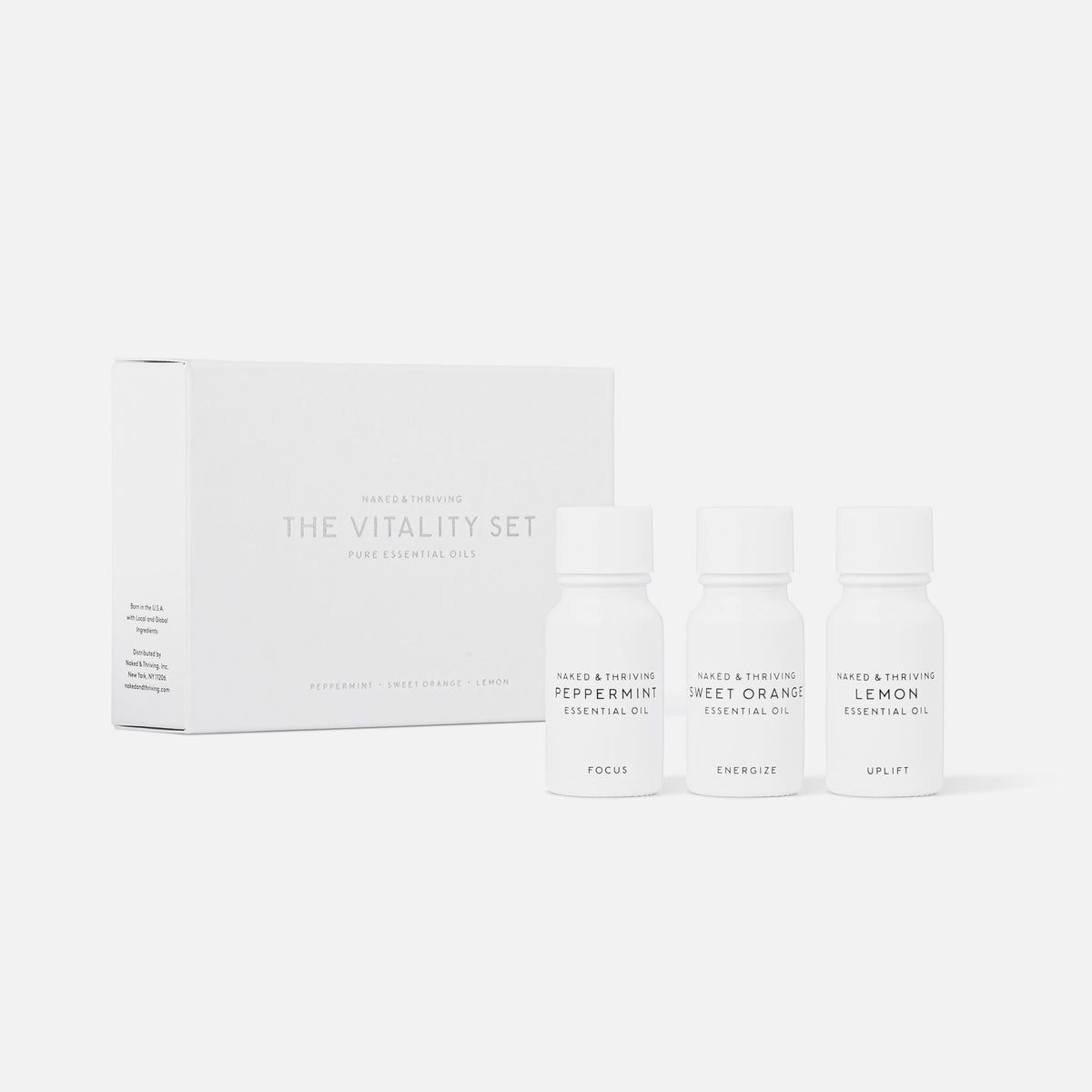 Vitality Trio Essential Oil Gift Set Naked & Thriving Skincare